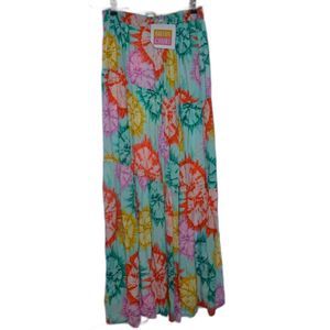 NWT Briton Court Tie-dyed Starburst Tiered Maxi Skirt